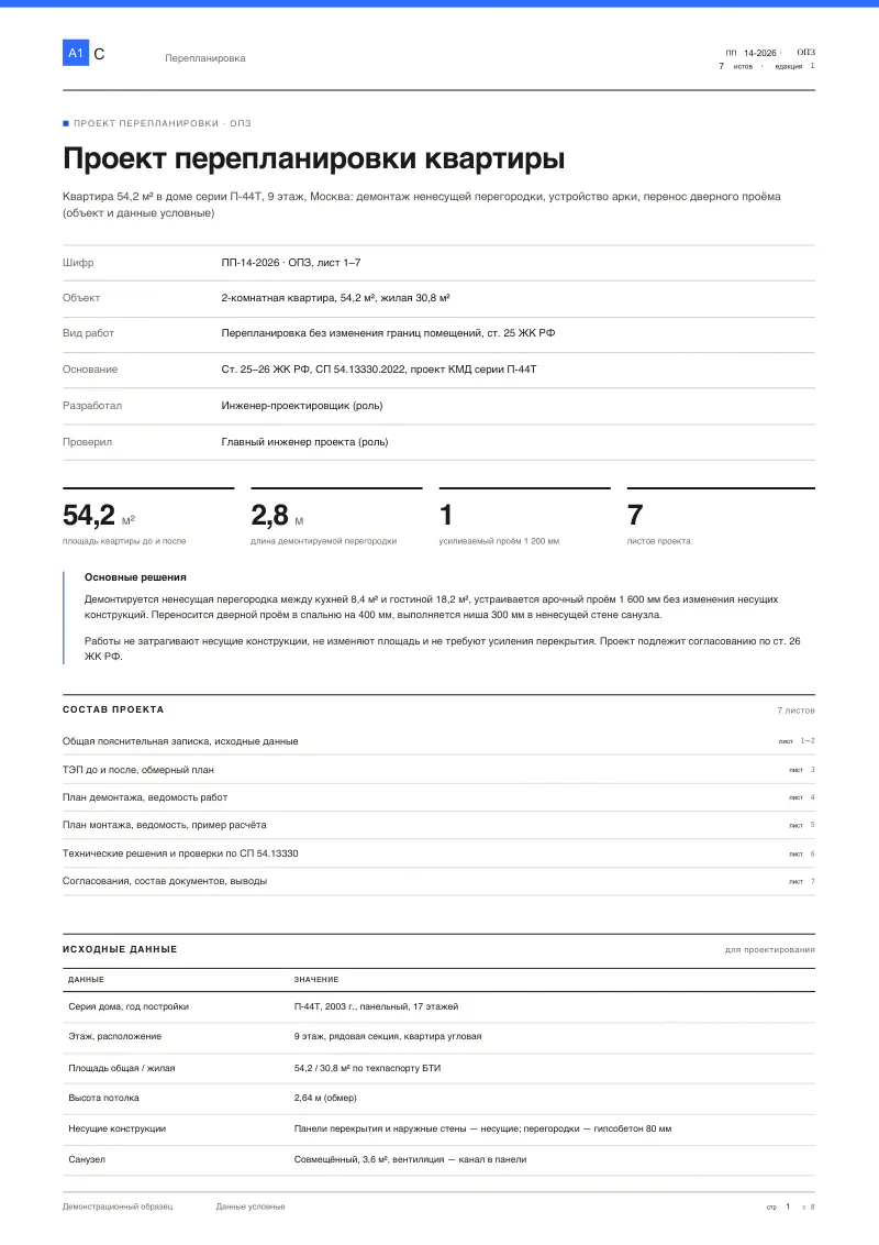 Перепланировка квартиры: проект